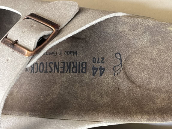 BIRKENSTOCK SANDALS CLASSIC BEIGE WOMEN PRE OWNED EU 44