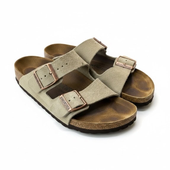 BIRKENSTOCK SANDALS CLASSIC BEIGE UNISEX PRE OWNED