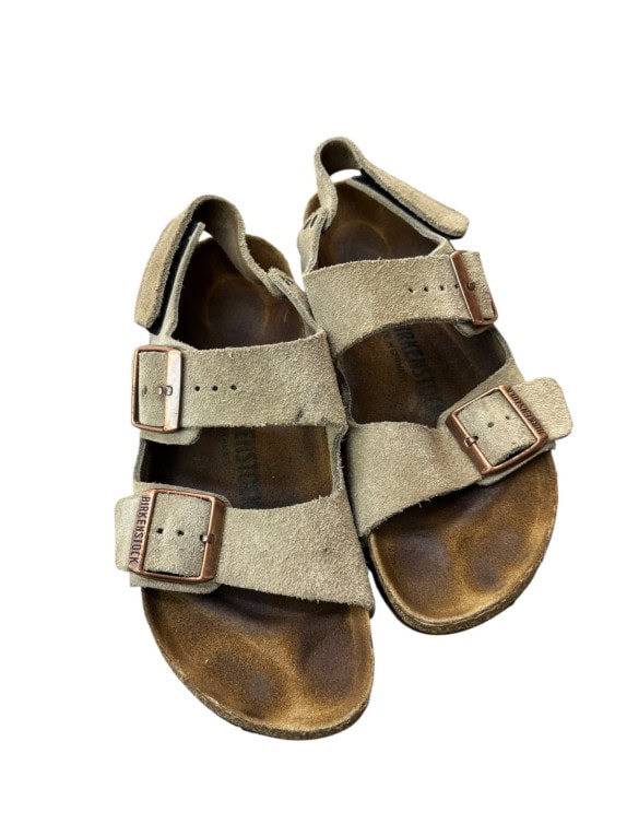 BIRKENSTOCK SANDALS CLASSIC BEIGE UNISEX PRE OWNED