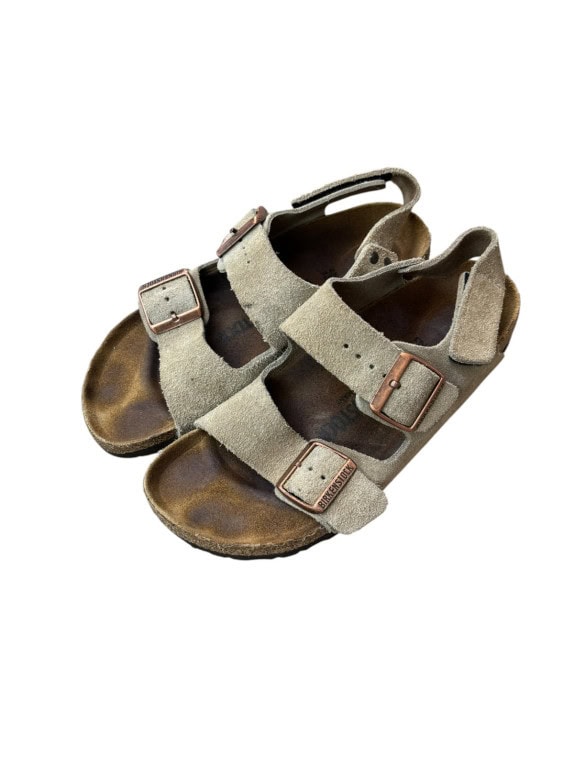 BIRKENSTOCK SANDALS CLASSIC BEIGE UNISEX PRE OWNED