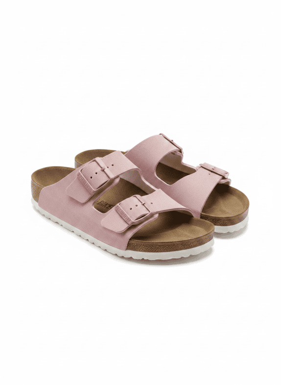 BIRKENSTOCK DOUBLE STRAP SANDALS BROWN PINK WOMEN PRE OWNED EU 37