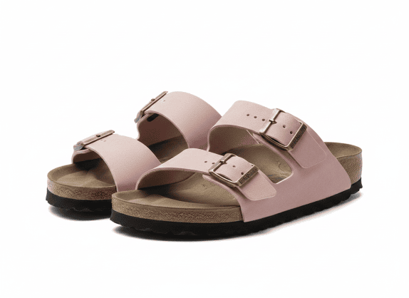 BIRKENSTOCK BUCKLE SANDALS MINIMAL PINK WOMEN PRE OWNED EU 37