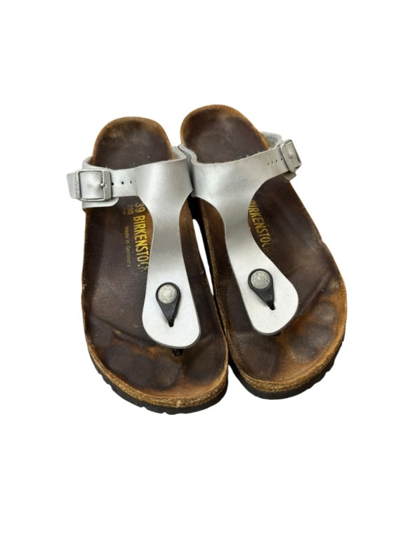 BIRKENSTOCK SANDALI MINIMAL ARGENTO UNISEX PRE OWNED EU 39