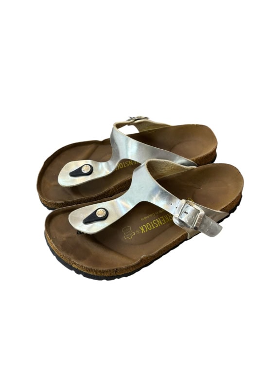BIRKENSTOCK SANDALI MINIMAL ARGENTO UNISEX PRE OWNED EU 39