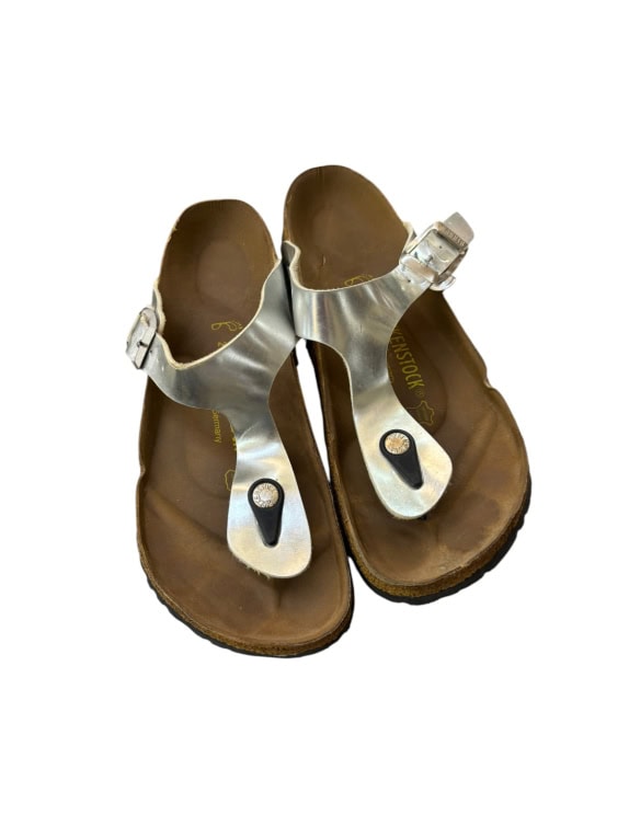 BIRKENSTOCK SANDALI MINIMAL ARGENTO UNISEX PRE OWNED EU 39