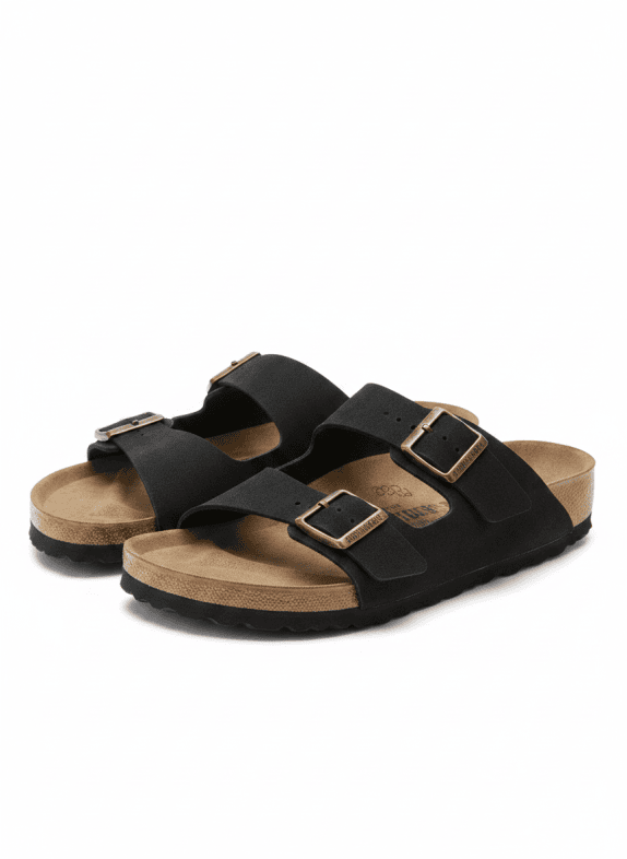 BIRKENSTOCK SANDALS MINIMAL BLACK MEN PRE OWNED EU 40