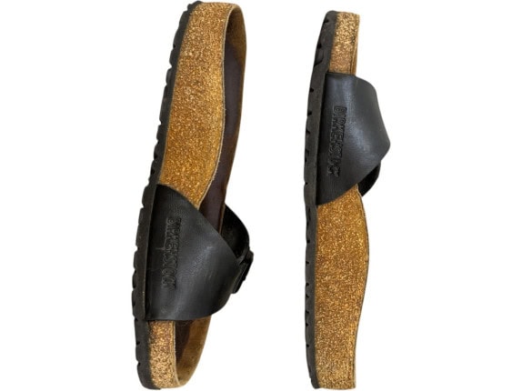 BIRKENSTOCK SLIDES MINIMAL BLACK UNISEX PRE OWNED EU 37