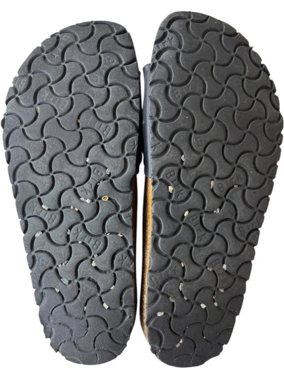 BIRKENSTOCK SLIDES MINIMAL BLACK UNISEX PRE OWNED EU 37