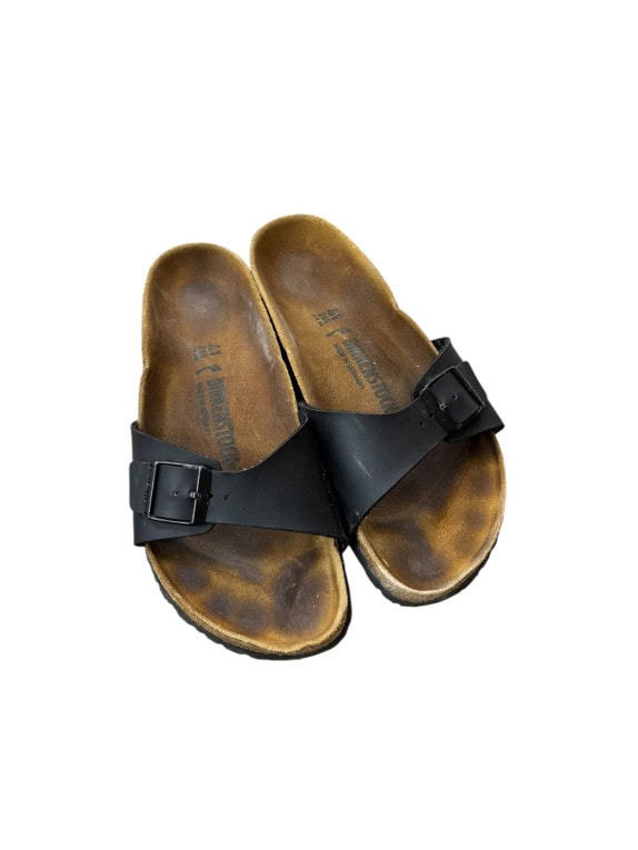 BIRKENSTOCK SANDALS MINIMAL BLACK UNISEX PRE OWNED EU 41