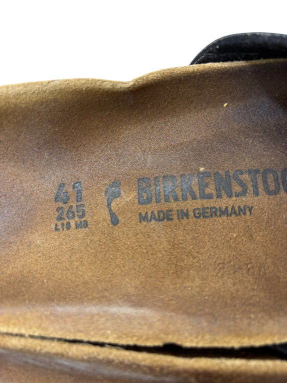 BIRKENSTOCK SANDALS MINIMAL BLACK UNISEX PRE OWNED EU 41