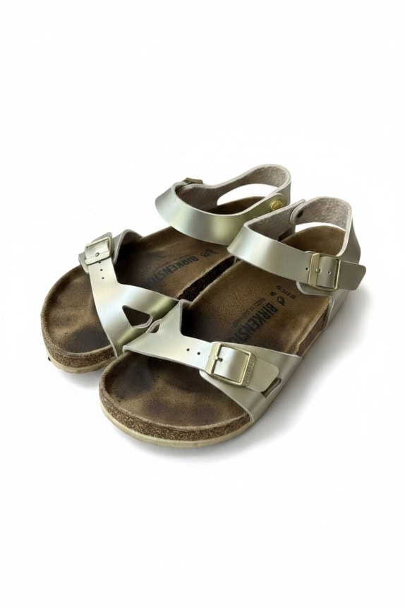 BIRKENSTOCK SANDALS MINIMAL GOLD UNISEX PRE OWNED EU 36