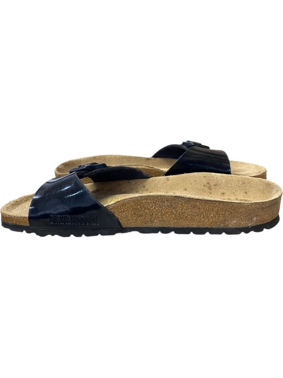 Birkenstock Σανδάλια Slide Classic Buckle Patent Δερμάτινα Μαύρο Unisex EU 36