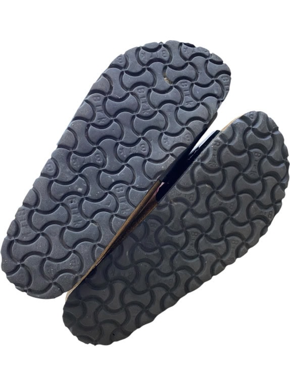Birkenstock Σανδάλια Slide Classic Buckle Patent Δερμάτινα Μαύρο Unisex EU 36