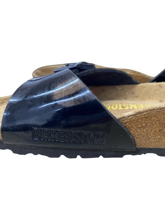 Birkenstock Σανδάλια Slide Classic Buckle Patent Δερμάτινα Μαύρο Unisex EU 36