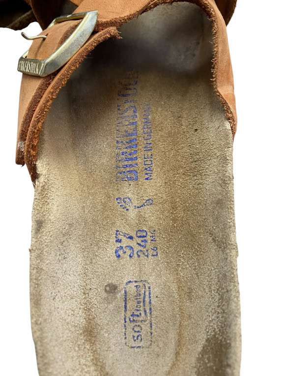 Birkenstock Σανδάλια Slide Classic Διπλό Λουράκι Δερμάτινα Καφέ Unisex EU 37