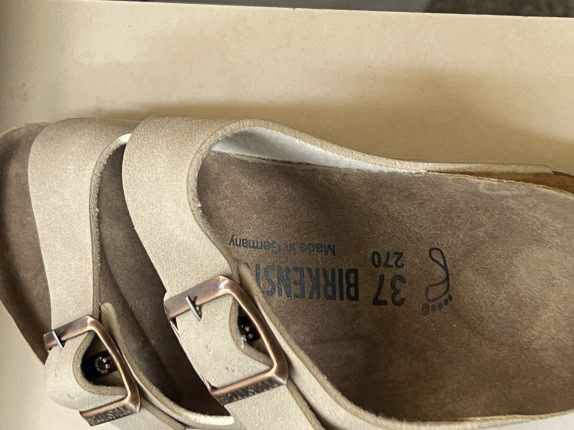 BIRKENSTOCK SANDALS MINIMAL BEIGE UNISEX PRE OWNED
