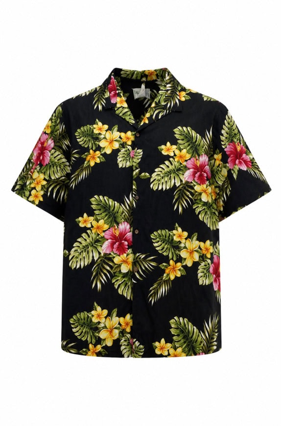 BISCUIT ΠΟΥΚΑΜΙΣΟ HAWAIIAN ΦΛΟΡΑΛ ΜΑΥΡΟ ΑΝΤΡΙΚΟ PRE OWNED XXL