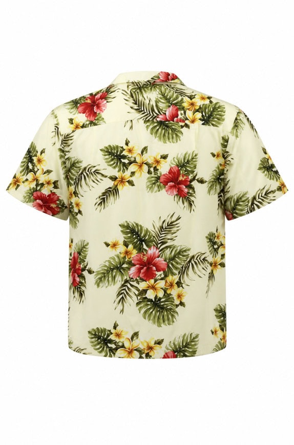 BISDOWS CAMICIA TROPICAL CREMA UOMO PRE OWNED XXL