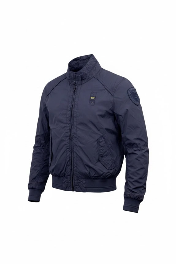 BLAUER GIUBBOTTO BOMBER CON PATCH LOGO BLU UNISEX S