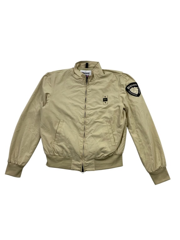 BLAUER GIUBBOTTO BOMBER VINTAGE PATCHES BEIGE UOMO L