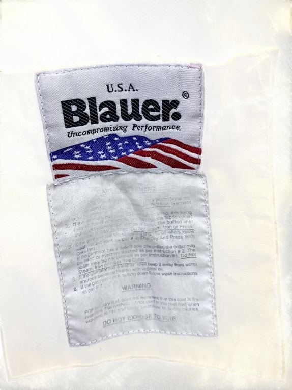 BLAUER GIUBBOTTO BOMBER VINTAGE PATCHES BEIGE UOMO L