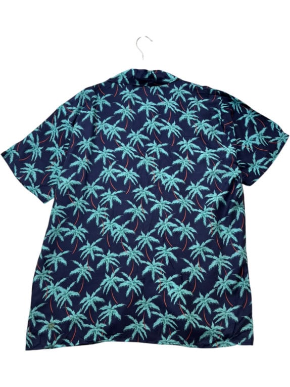 BLUE HARBOUR CAMICIA HAWAIIANA TROPICAL NAVY UOMO PRE OWNED L