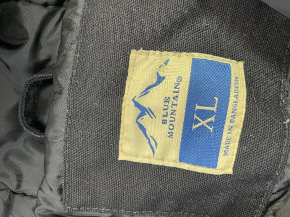 90S BLUE MOUNTAIN WINDBREAKER MINIMAL NERO UOMO PRE OWNED XL