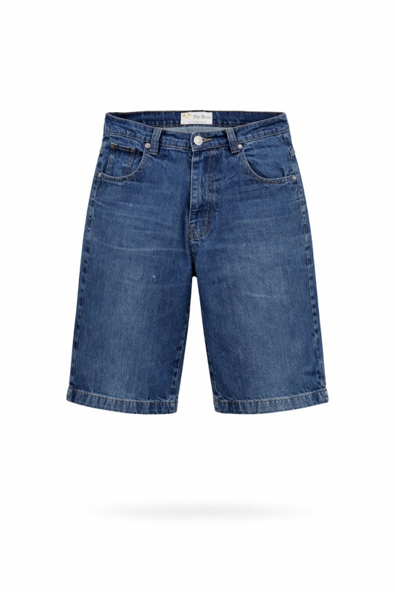 BLUE SEVEN BERMUDA SHORTS RETRO BLUE UOMO PRE OWNED L