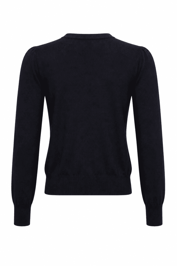 BLUMARINE KNIT SWEATER EMBROIDERED BLACK WOMAN PRE OWNED S