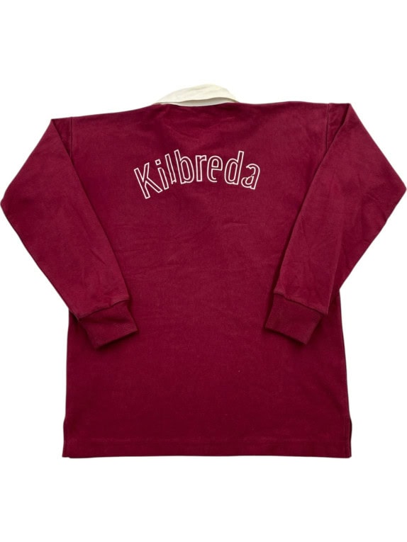 BOB STEWART RUGBY SHIRT CLASSIC BURGUNDY MENS PRE OWNED M