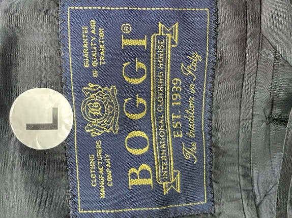 1985 BOGGI ΚΟΣΤΟΥΜΙ ΡΙΓΕ ΜΠΛΕ ΑΝΤΡΙΚΟ PRE OWNED L