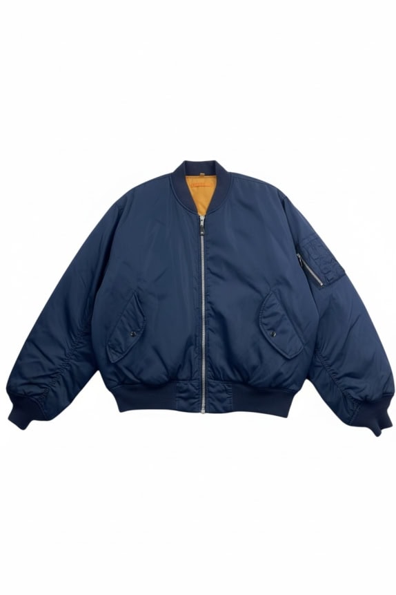 BOMBER JACKET VINTAGE ΜΠΛΕ ΑΝΔΡΙΚΟ M