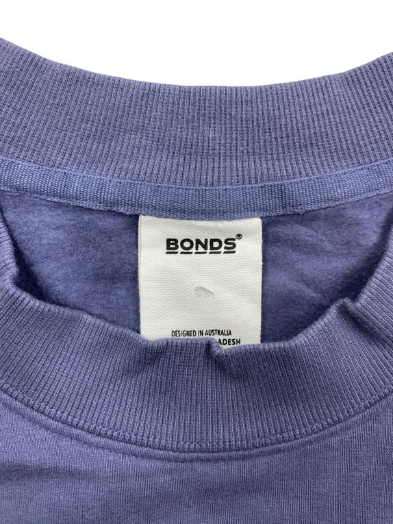 BONDS Crewneck Sweatshirt Casual Logo Purple Men’s L