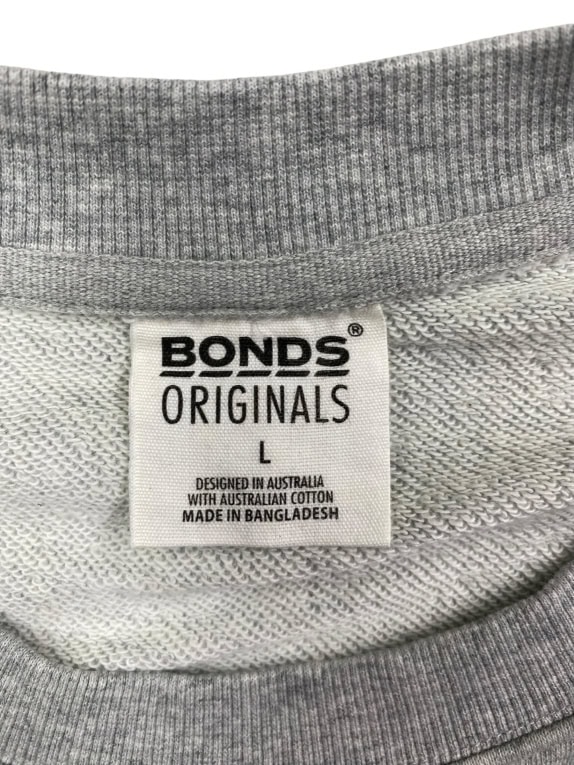 BONDS ORIGINALS Felpa casual tinta unita grigia da uomo L
