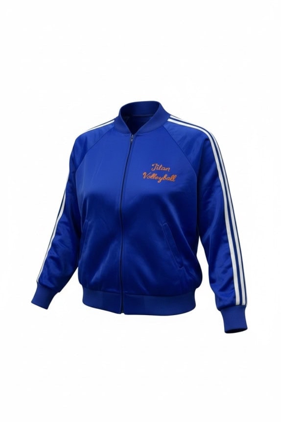 BONNIE SPORTSWEAR GIACCA TRACK VINTAGE ATHLETIC BLU UNISEX PRE OWNED M