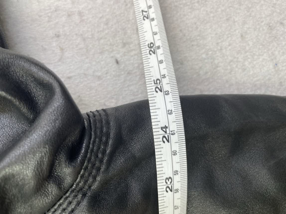 BOSS BOMBER LEATHER JACKET CLASSIC ΜΑΥΡΟ ΑΝΤΡΙΚΟ PRE OWNED L