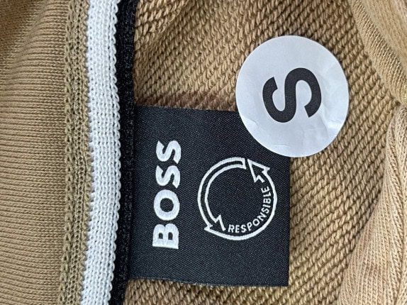 BOSS HOODIE STREETWEAR BROWN MEN PRE OWNED S