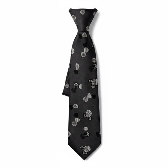 BOSS HUGO BOSS TIE GRAPHIC BLACK MENS PRE OWNED