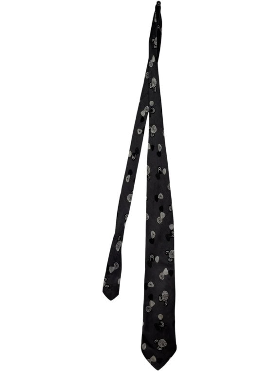 BOSS HUGO BOSS ΓΡΑΒΑΤΑ GRAPHIC ΜΑΥΡΗ ΑΝΤΡΙΚΟ PRE OWNED
