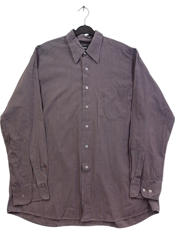 BOSS HUGO BOSS ΠΟΥΚΑΜΙΣΟ CLASSIC ΡΙΓΕ ΑΝΘΡΑΚΙ ΑΝΤΡΙΚΟ PRE OWNED XL