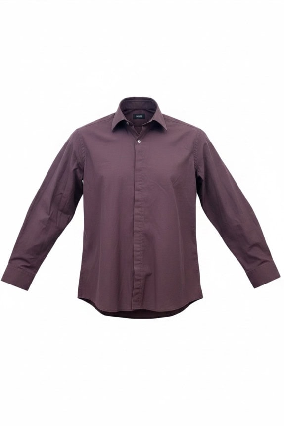 BOSS HUGO BOSS ΠΟΥΚΑΜΙΣΟ MINIMAL ΜΠΟΡΝΤΟ ΑΝΤΡΙΚΟ PRE OWNED L