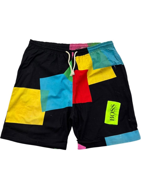 BOSS HUGO BOSS SHORTS GRAPHIC MULTICOLOR MENS PRE OWNED XL