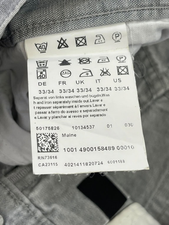BOSS HUGO BOSS ΤΖΙΝ ΠΑΝΤΕΛΟΝΙ WASHED ΓΚΡΙ ΑΝΤΡΙΚΟ PRE OWNED M