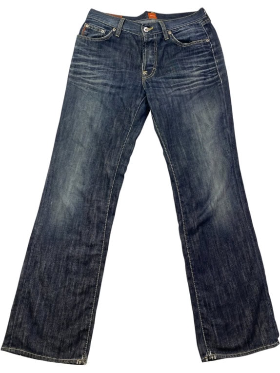 BOSS HUGO BOSS ΤΖΙΝ ΠΑΝΤΕΛΟΝΙ WASHED ΣΚΟΥΡΟ ΜΠΛΕ ΑΝΤΡΙΚΟ PRE OWNED M