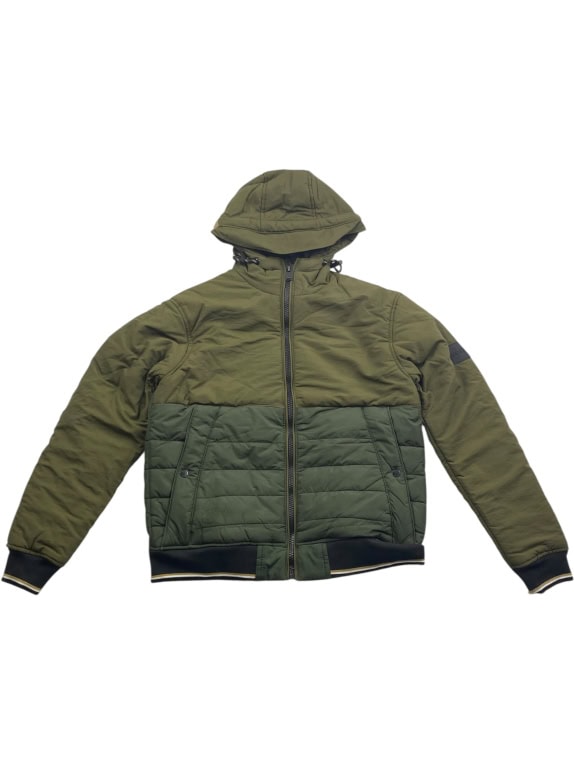 BOSS Giubbotto Puffer Casual con Cappuccio Cachi da Uomo S