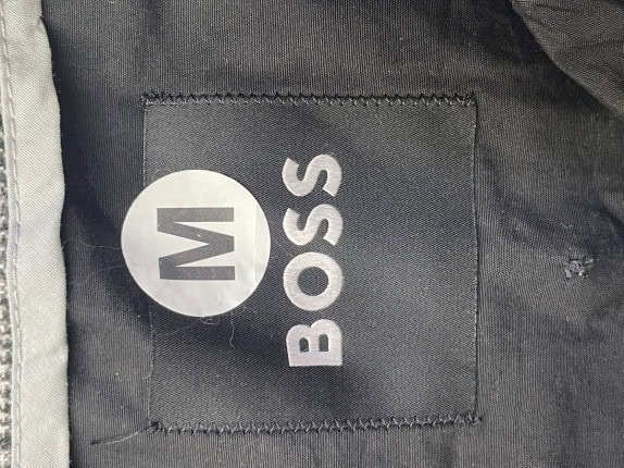BOSS PANTALONI A RIGHE GREY UOMO PRE OWNED M