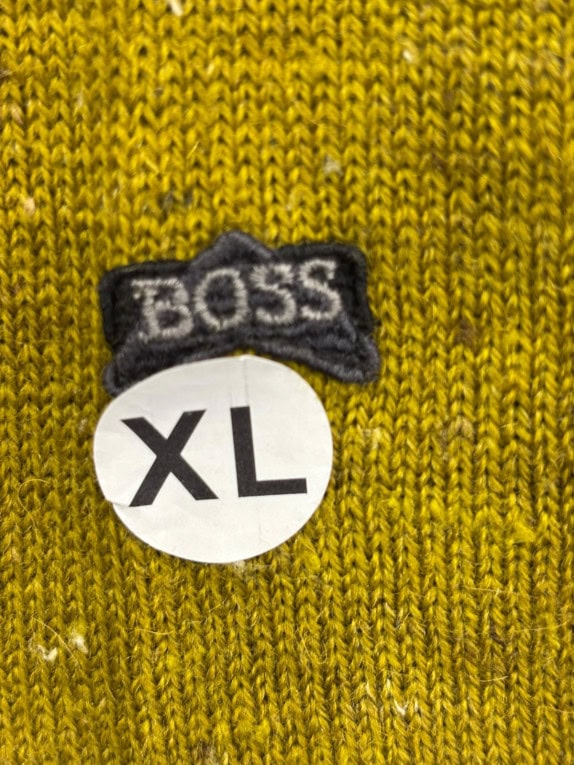 BOSS 80s ΠΛΕΚΤΟ ΠΟΥΛΟΒΕΡ VINTAGE ΛΑΔΙ ΠΟΛΥΧΡΩΜΟ ΑΝΤΡΙΚΟ PRE OWNED XL