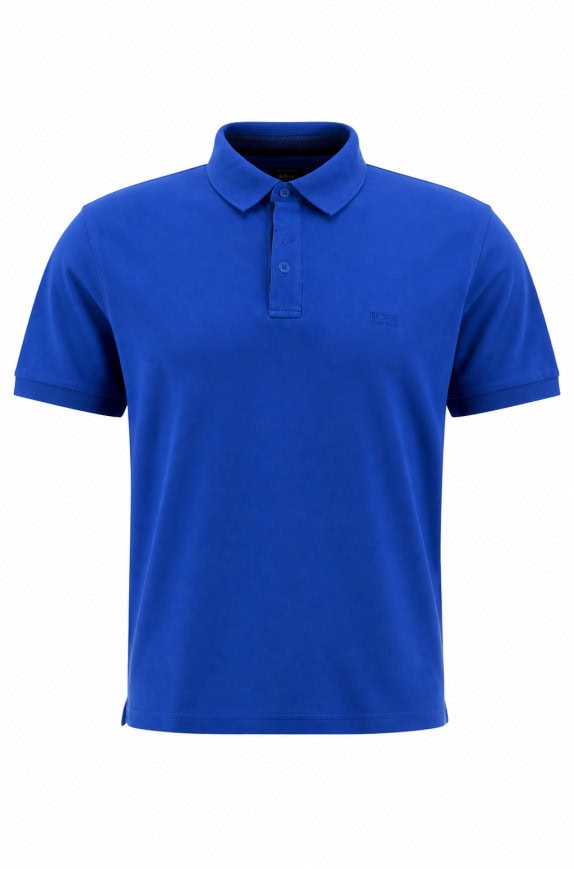 BOSS POLO SHIRT MINIMAL BLUE MEN PRE OWNED M