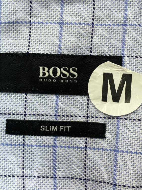 BOSS CAMICIA CLASSIC AZZURRA A QUADRI UOMO PRE OWNED M
