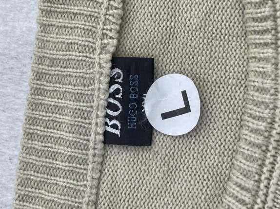 BOSS SWEATER MINIMAL BEIGE MEN PRE OWNED L
